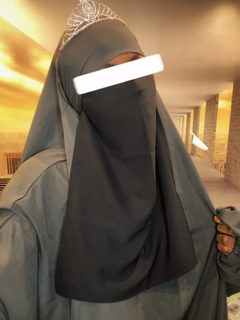 Half-Niqab Soie de Medine NOIR