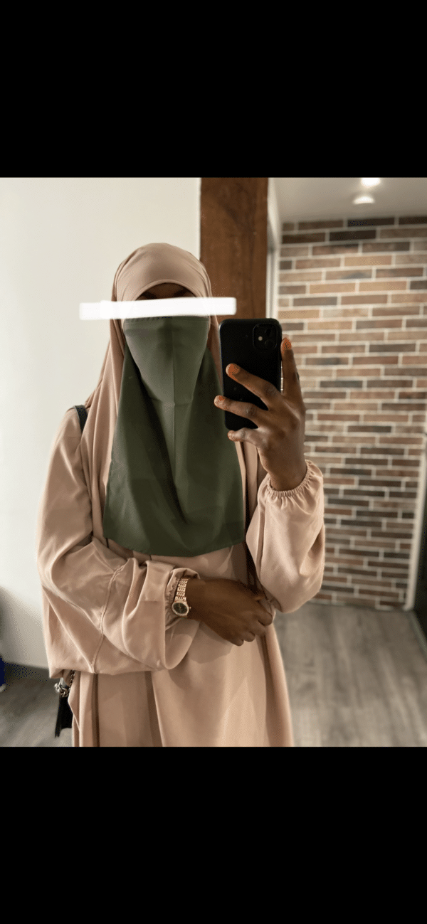 Half-Niqab Soie de Medine Kaki