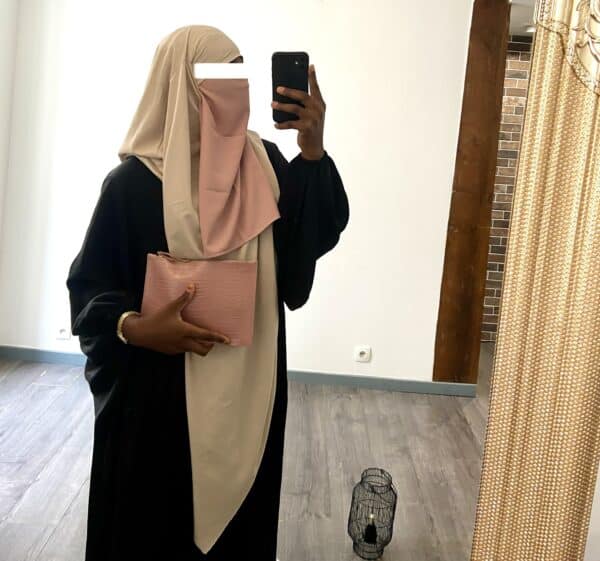 Half-Niqab soie de Medine ROSE