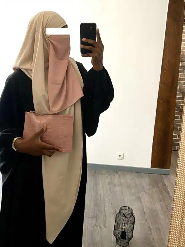 Half-Niqab soie de Medine ROSE