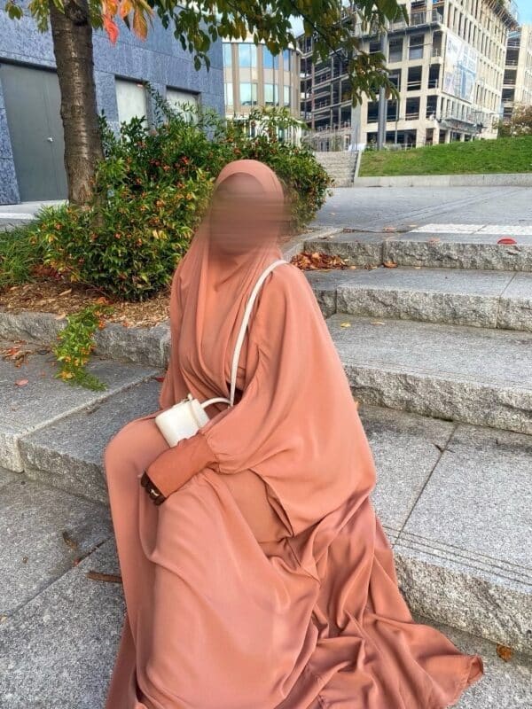 Jilbab 1 pièce manches lycra