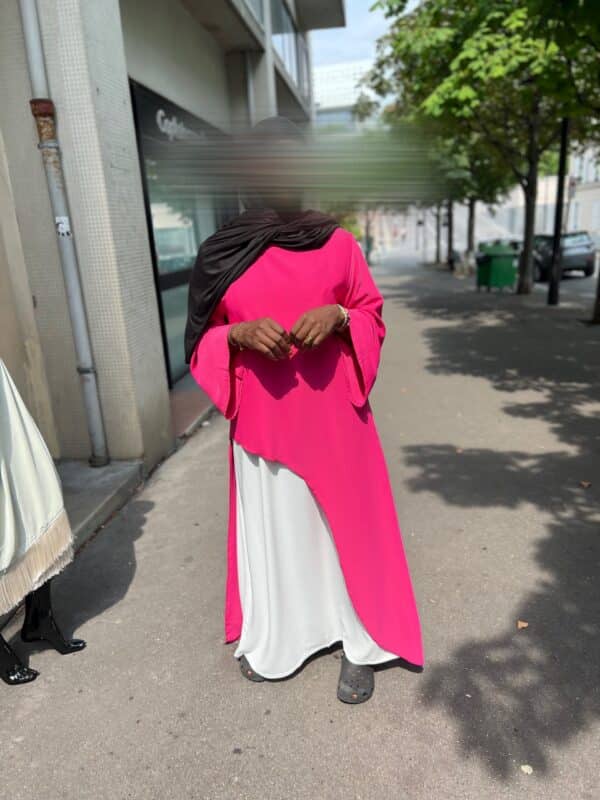 Abaya HALIMA double FUSHIA – Image 2