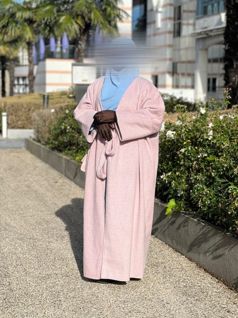 Veste/Manteau KYALA à nouer ROSE