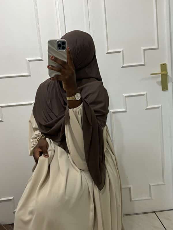 hijab mousseline, couleur cappuccino