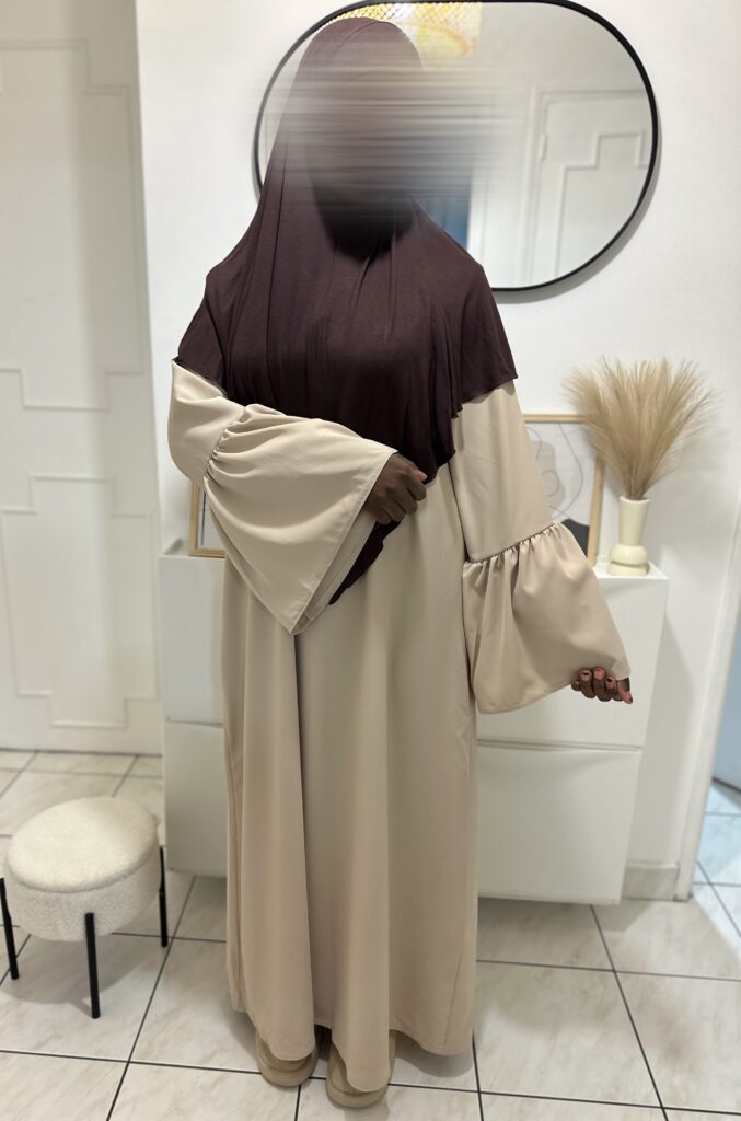 Abaya MERYEM en soie de Medine BEIGE