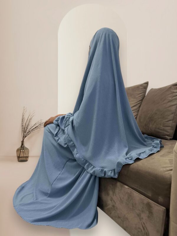 Abaya pour prière avec khimar froufrou - Bayos Collection