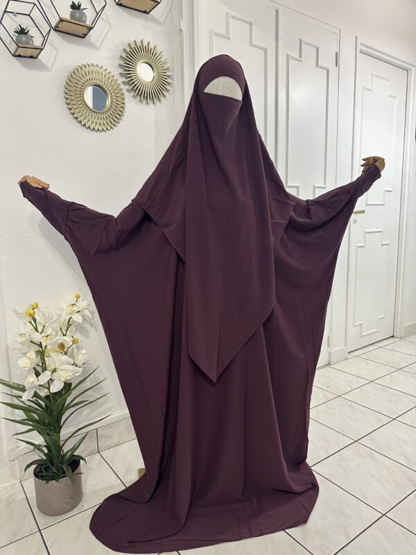 Ensemble Abaya et son Khimar soie de medine – Image 11