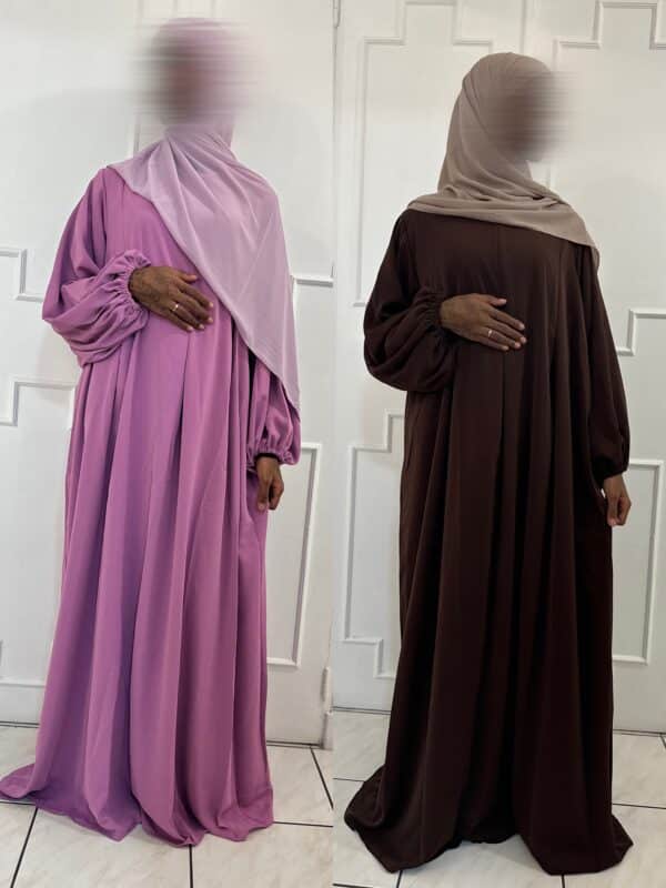 Abaya Assia en soie de medine compatible allaitement