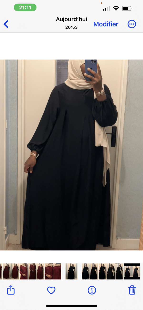 Abaya Assia en soie de medine compatible allaitement – Image 6