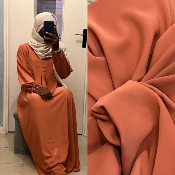 Abaya Assia en soie de medine compatible allaitement – Image 5