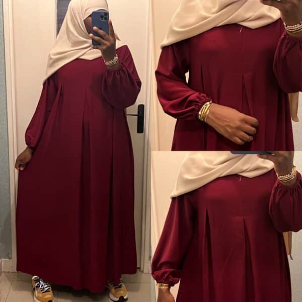 Abaya Assia en soie de medine compatible allaitement – Image 4