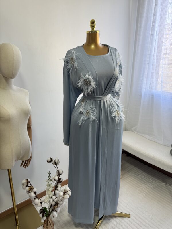 Ensemble Plume en satin premium