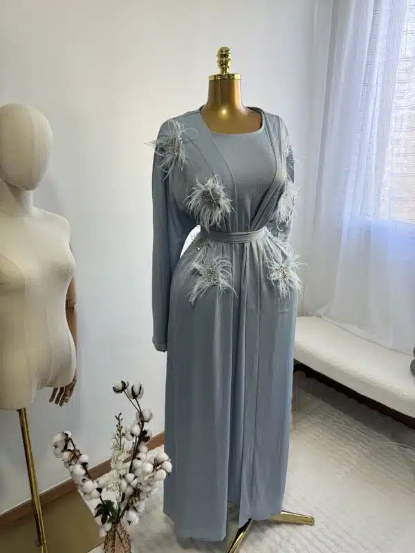 Ensemble Plume en satin premium