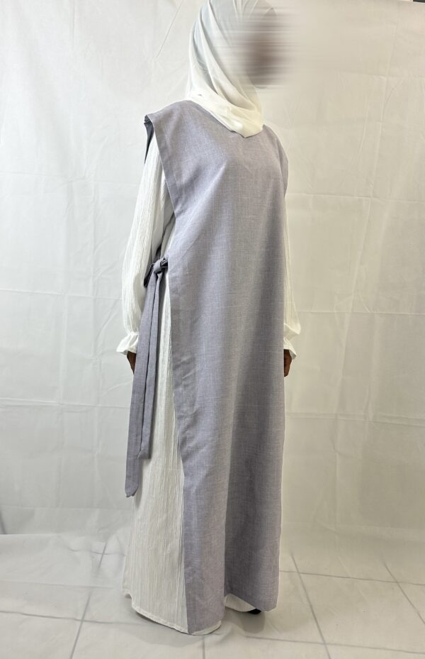 Abaya syrine 2 pièces gris