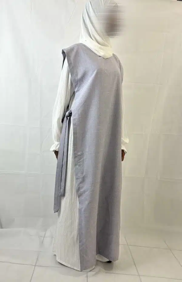 Abaya syrine 2 pièces gris