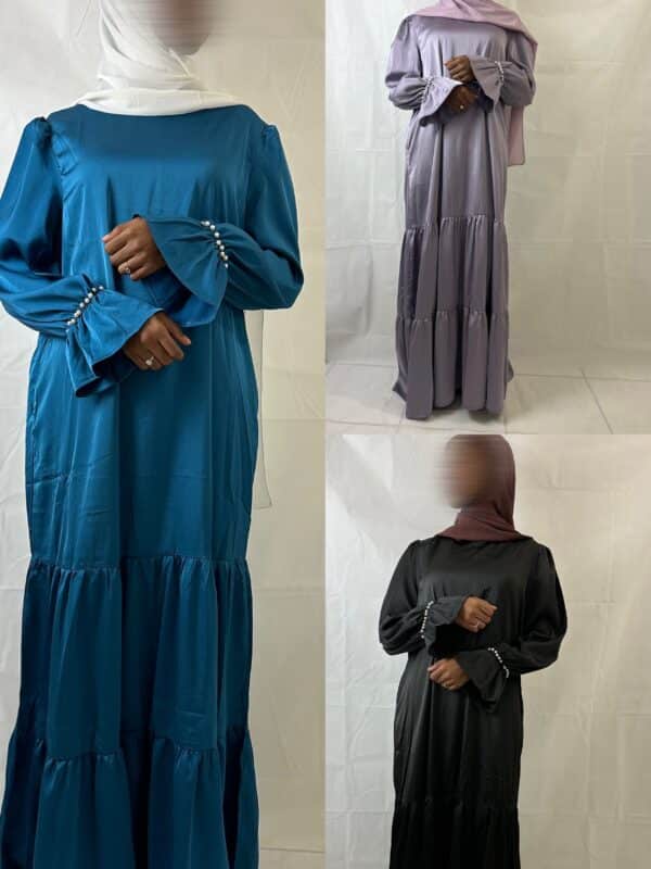 Abaya PERLE en satin premium