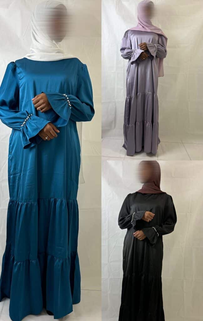 Abaya PERLE en satin premium