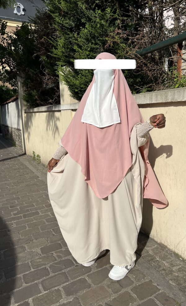 Abaya manches froissées