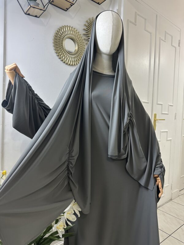 Ensemble jersey Abaya+hijab – Image 3