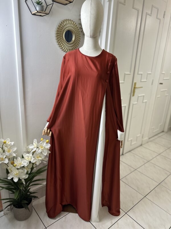 Abaya Bicolore Satiné – Image 12