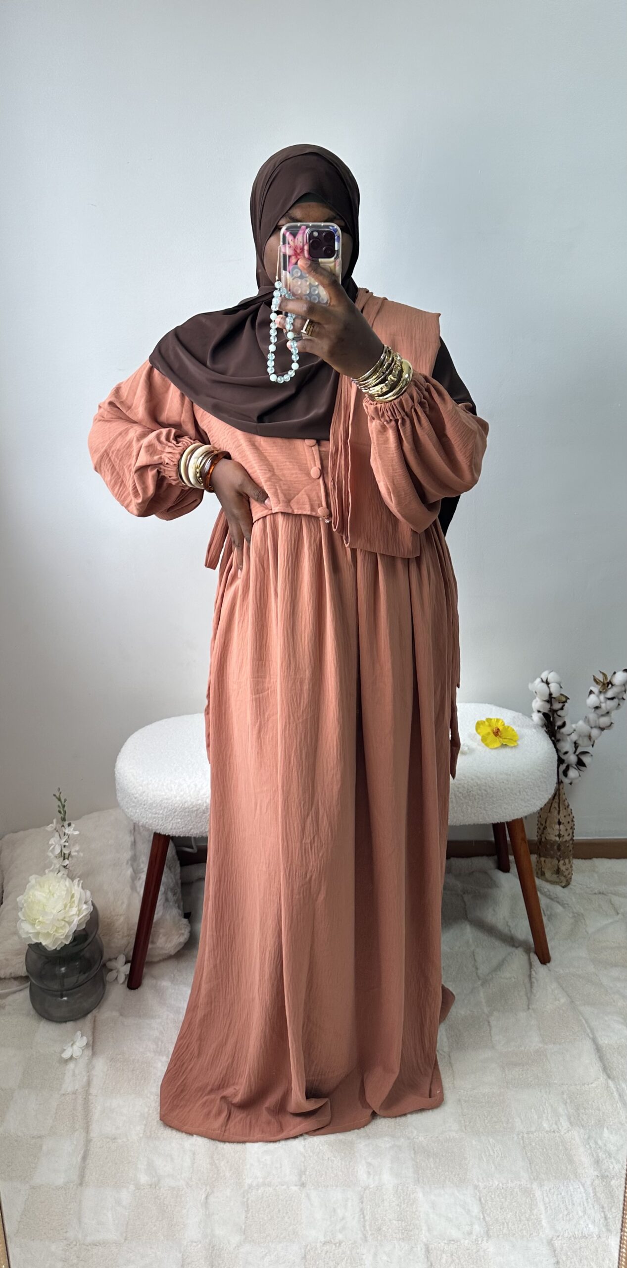 Abaya jazz manches ballon – Image 7