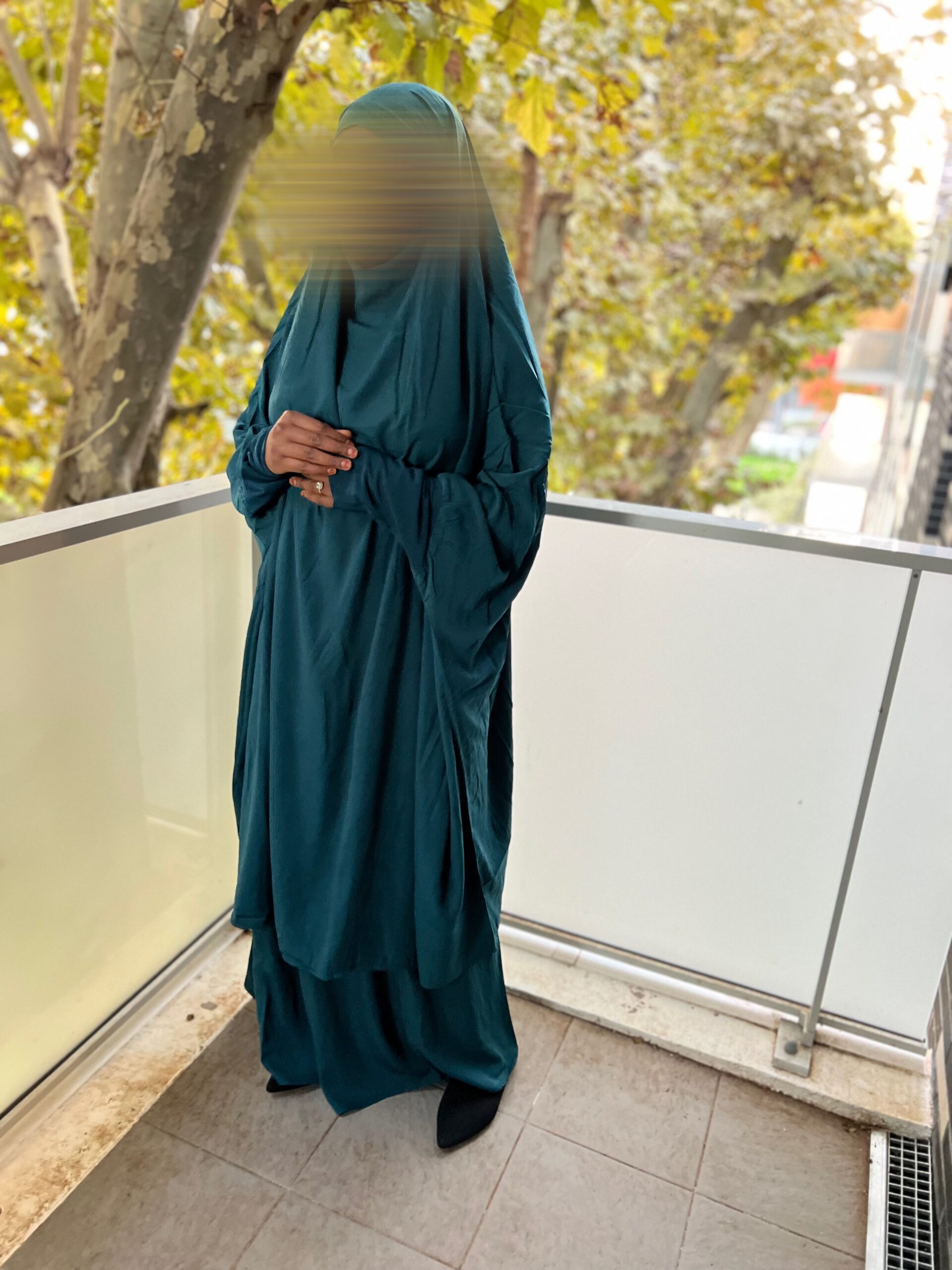 Jilbab 2 pièces jupe ( Lycra et élastique) – Image 3