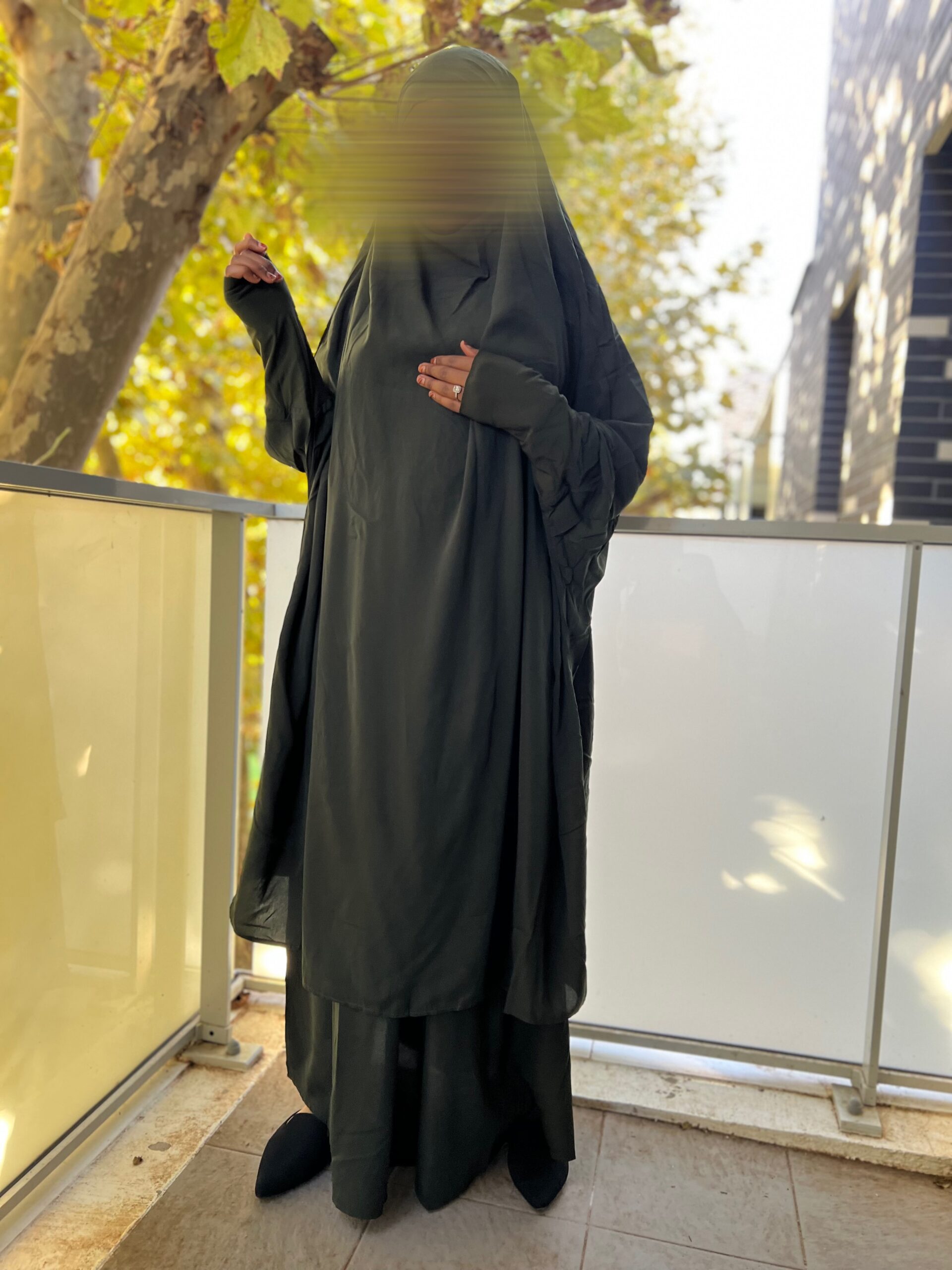 Jilbab 2 pièces jupe ( Lycra et élastique) – Image 14