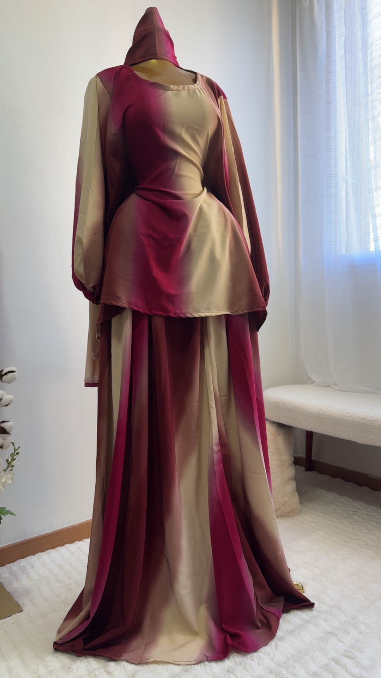 Ensemble tunique & jupe longue dégradé – Image 8