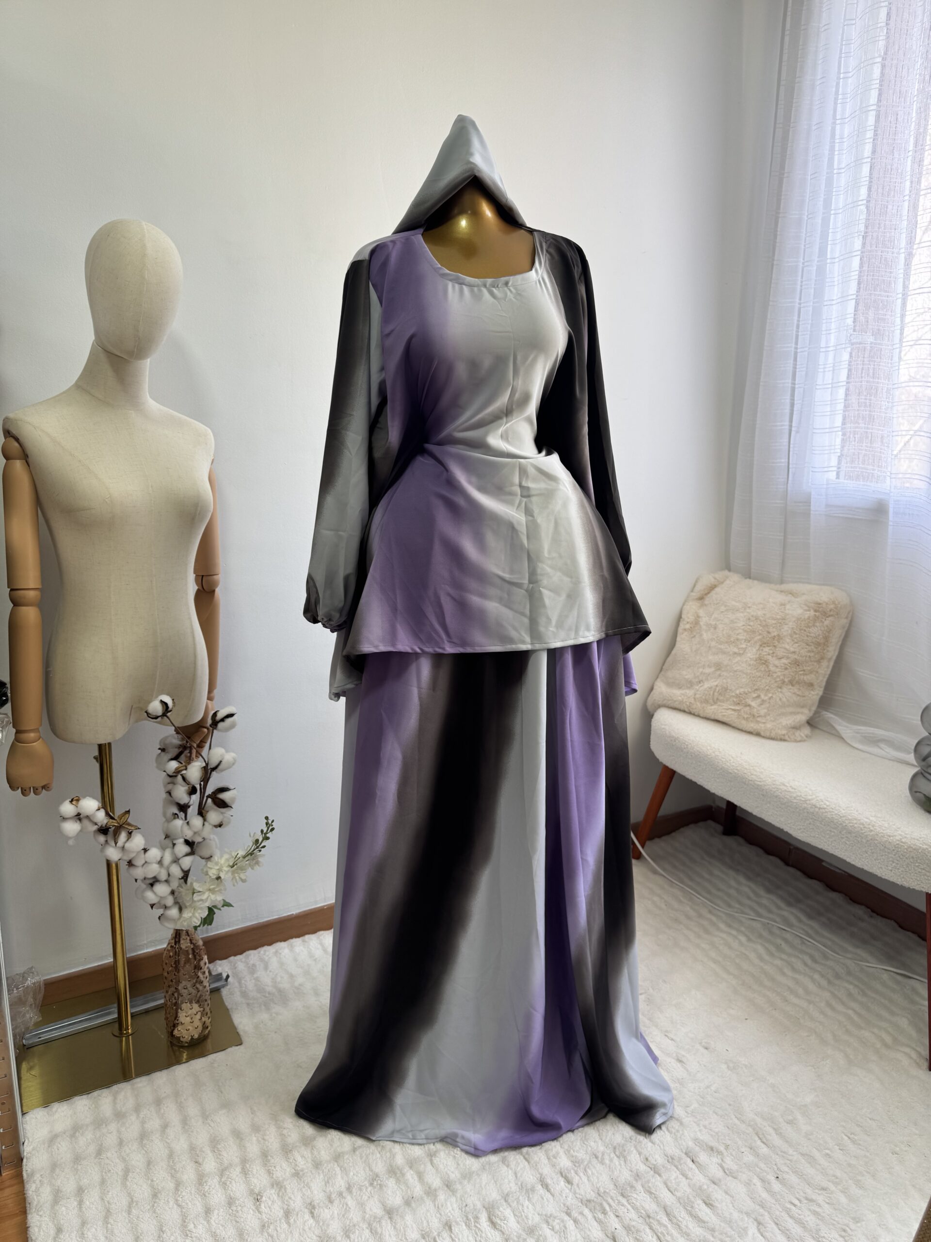 Ensemble tunique & jupe longue dégradé – Image 6