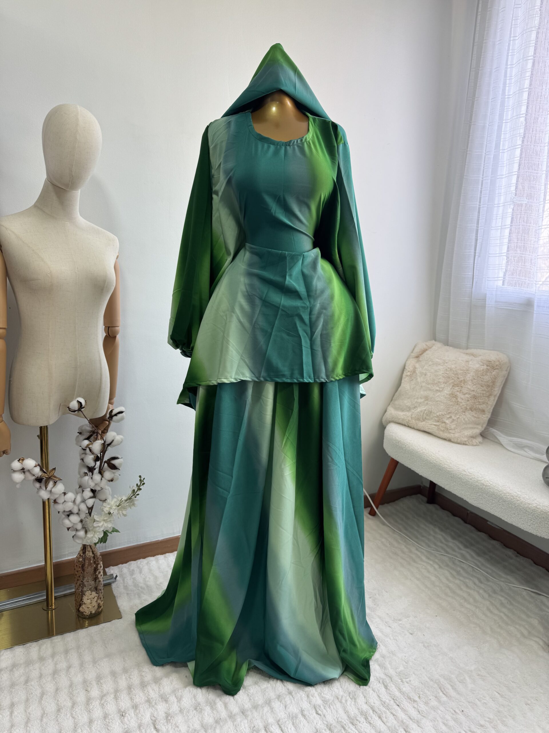 Ensemble tunique & jupe longue dégradé – Image 4