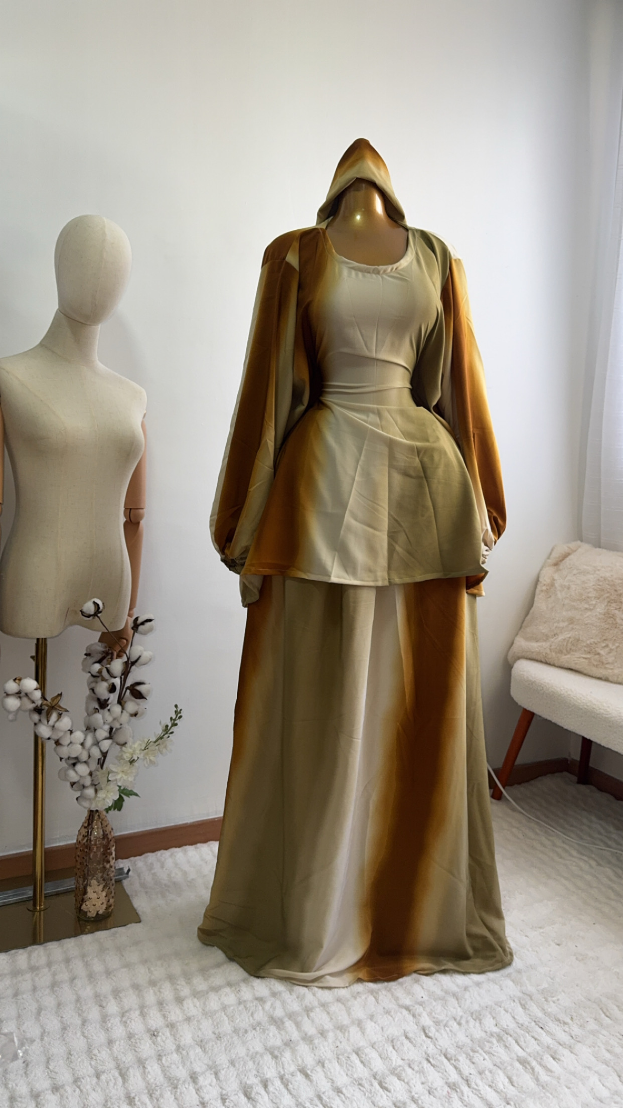 Ensemble tunique & jupe longue dégradé – Image 2