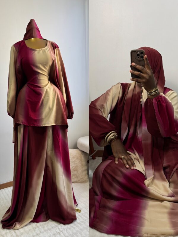 Ensemble tunique & jupe longue dégradé