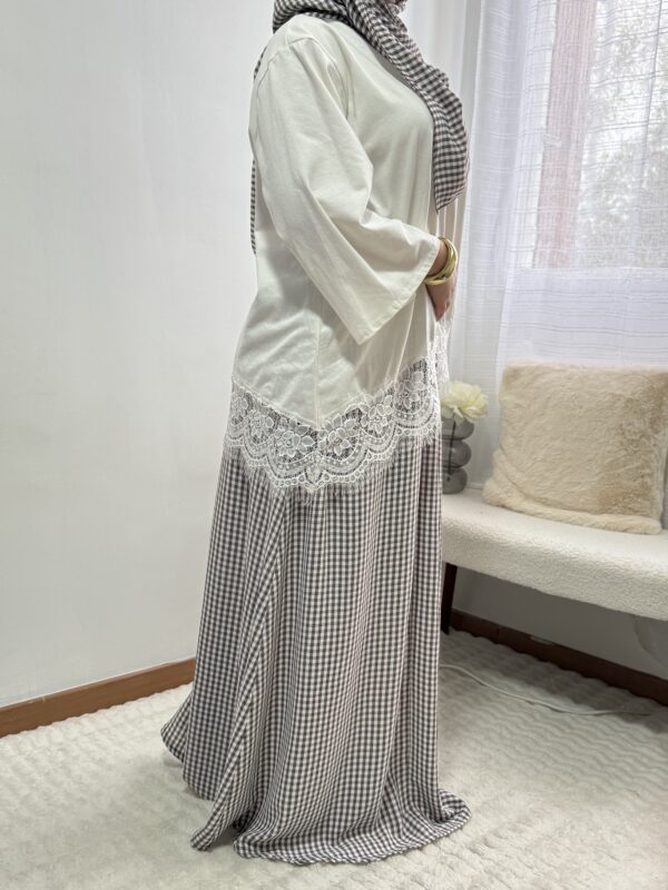 Ensemble Vichy 3 pièces en coton