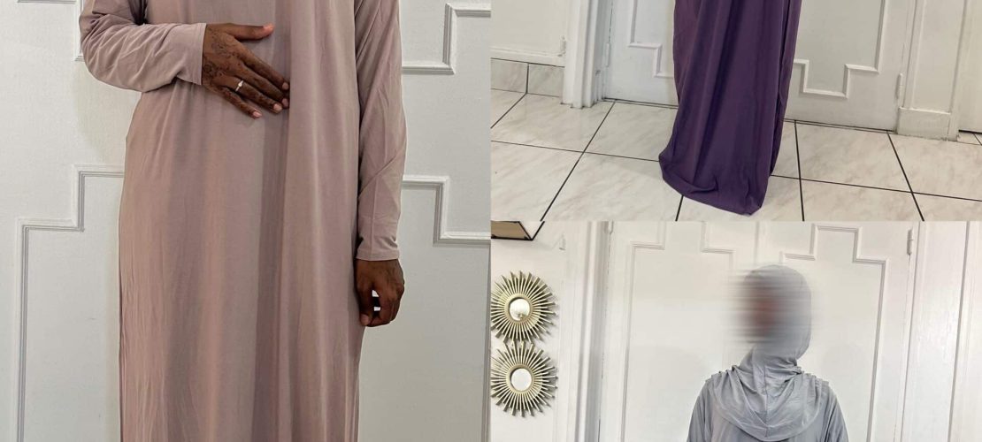 tenue de prière avec son hijab intégré